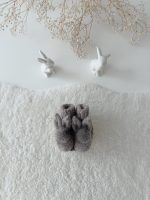 0-3 Months Angora Bunny Booties – Baby Alpaca, Genuine Fur Pom Poms - Image 12