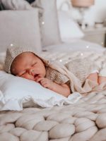 Hand Knit Alpaca Baby Boy Set – Newborn Photo Prop - Image 4