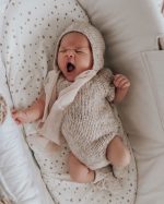 Hand Knit Alpaca Baby Boy Set – Newborn Photo Prop - Image 3