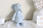 Crochet Baby Boy Romper Set – Pale Blue Merino Wool, Bonnet & Toy - Image 9