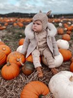 Merino Baby Knit Set – Beige Sweater, Pants & Elf Bonnet - Image 7