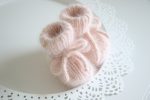 Pale Pink Angora Baby Booties - Image 7