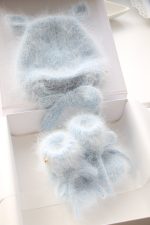 Angora Pixie Elf Bonnet and Booties Set – Newborn to 12 Months - Image 3