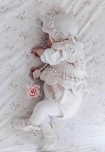 Baby girl romper and bonnet - Set of 2 - Summer set - Yellow color outfit - Image 3