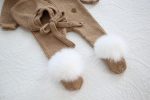 Merino Baby Romper Set – Fur Trim Hood & Bonnet - Image 5