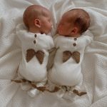 Merino Knit Baby Angel Outfit – Romper, Bonnet & Booties