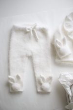 Angora Baby Bunny Set – Ruffle Sweater & Pants, Milky White - Image 6