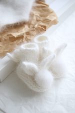 Baby bunny bonnet and booties - Set of 2 - Photography props baby - Image 7