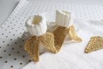Merino Knit Baby Angel Outfit – Romper, Bonnet & Booties - Image 9