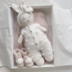 Crochet Bunny Toy – Merino Wool, Popcorn Romper