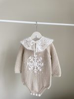 Angora Knitted Baby Collar - White, Fits 6-24 Months - Image 3