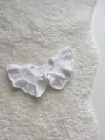 Angora Knitted Baby Collar - White Ruffle Neck Accessory - Image 2