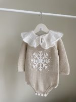 Angora Knitted Baby Collar - White Ruffle Neck Accessory - Image 5