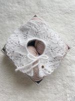 Angora Knitted Baby Collar - White, Fits 6-24 Months