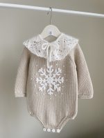 Angora Knitted Baby Collar - White, Fits 6-24 Months - Image 6