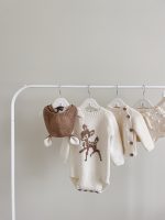 Merino Wool Deer Romper and Bonnet Set – Baby Outfit