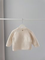 Set of 3 - Merino Wool Baby Outfit Set – Cream Knit Sweater, Bonnet, Panties - Image 5