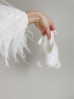 Baby unisex knitted bear bonnet polo romper and socks - Set of 3 - Photography props - Image 9