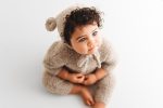 Alpaca Blend Baby Romper & Bonnet Set – Unisex Beige Outfit - Image 7