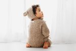Alpaca Blend Baby Romper and Bonnet Set – Unisex Knit Outfit - Image 7