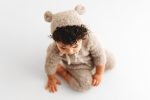 Alpaca Blend Baby Romper and Bonnet Set – Unisex Knit Outfit - Image 8