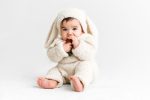 Baby Alpaca Knit Bunny Set – Romper, Bonnet & Carrot Toy - Image 5