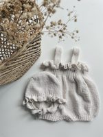 Oyster Baby Romper and Bonnet Set – Cotton Blend Summer Outfit - Image 6