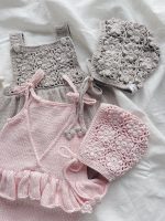 Cotton Baby Romper and Bonnet Set – Sleeveless Summer Outfit - Image 4