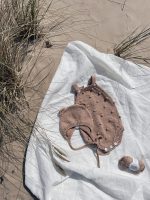 Cotton Popcorn Knit Baby Outfit - Romper & Bonnet Set - Image 8