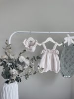 Oyster Baby Romper and Bonnet Set – Cotton Blend Summer Outfit - Image 8
