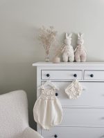 Baby Girl Cream Romper and Bonnet Set – Cotton Blend - Image 6