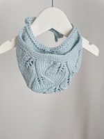 Knitted Baby Romper & Bonnet Set – Pale Blue Cotton Outfit - Image 7