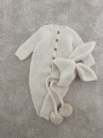 Alpaca Bunny Baby Set – Cream Romper and Bonnet - Image 4