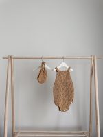 Cotton Knit Baby Romper & Bonnet Set – Sleeveless Summer Outfit - Image 3