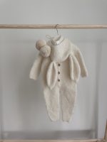 Alpaca Bunny Baby Outfit – Knit Romper & Bonnet Set - Image 4