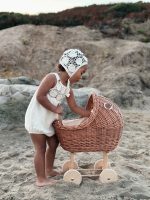 Baby Girl Cream Romper and Bonnet Set – Cotton Blend - Image 4