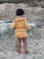 Cotton Baby Cardigan and Panties Set – Collared Knit Outfit - Image 2