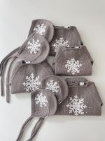 Merino Baby Romper and Bonnet Set - Grey Snowflake Knit, 6-9 Months - Image 7