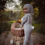 Alpaca Blend Baby Bunny Set – Romper and Bonnet
