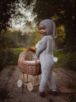 Alpaca Blend Baby Bunny Set – Romper and Bonnet