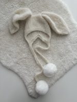 Alpaca Baby Bunny Bonnet – Rabbit Fur Pom Poms, Photo Prop - Image 2