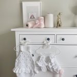 Cotton Baby Romper Set – White Popcorn Knit, Bonnet & Socks