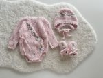 Angora Baby Girl Outfit – Embroidered Romper, Bonnet & Booties Set - Image 8
