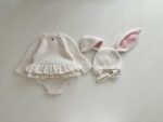 Angora Baby Romper and Bunny Bonnet Set – Ruffle Photo Props - Image 6