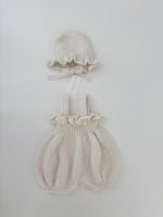 Baby Alpaca Romper and Bonnet Set – Cream Knit Outfit - Image 5