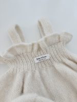 Baby Alpaca Romper and Bonnet Set – Cream Knit Outfit - Image 4