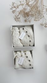 Alpaca Baby Sweater and Footed Pants Set – Cream Knit Outfit - Image 6