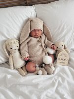 Baby Alpaca Bunny Bonnet – Newborn Photo Prop - Image 3
