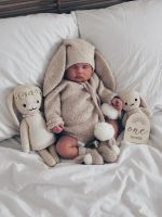 Baby Alpaca Bunny Bonnet – Newborn Photo Prop - Image 2