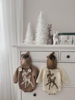 Romper and bonnet with deer - Set of 2 - Christmas outfit - Photography props - Image 8